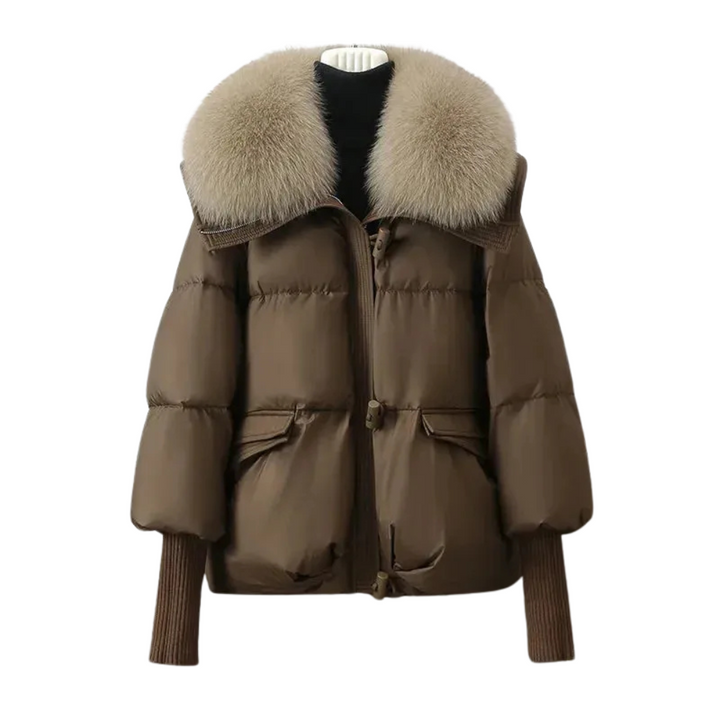 Liora Ribbed Cuff Puffer Coat