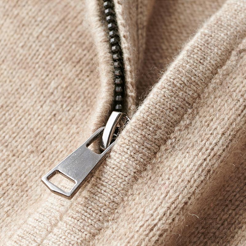 Turin Ribbed Collar Half-Zip Sweater