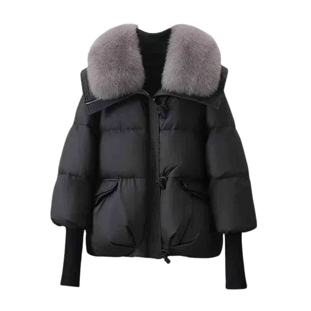 Liora Ribbed Cuff Puffer Coat