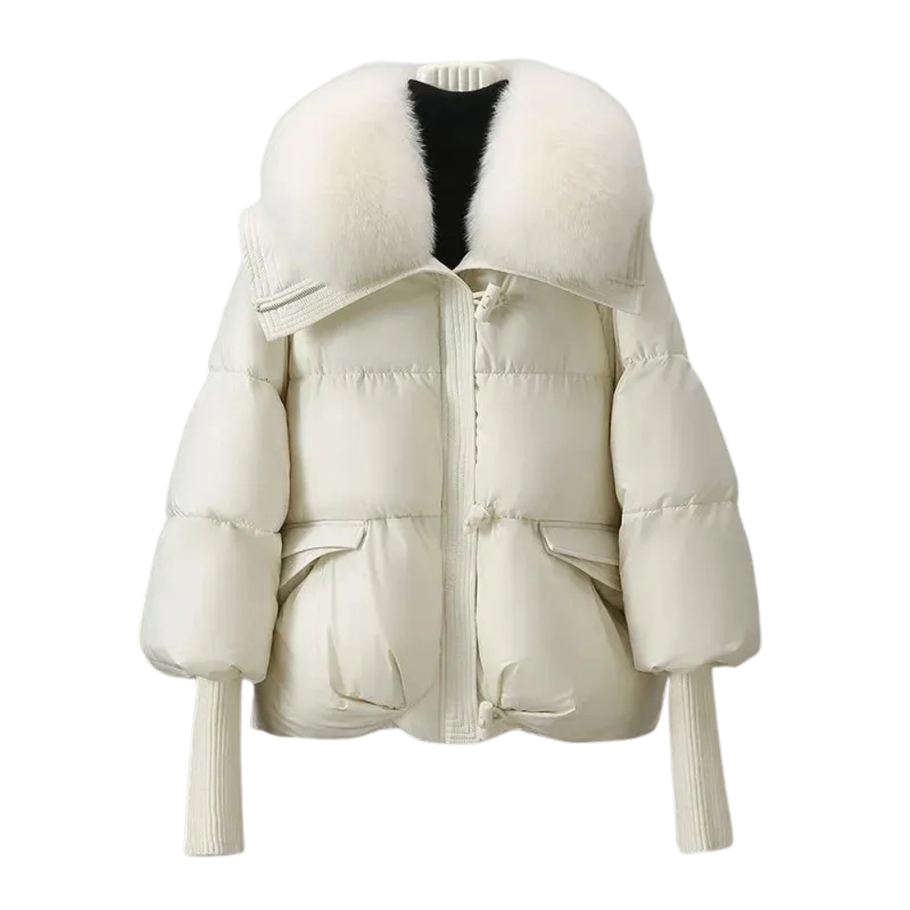 Liora Ribbed Cuff Puffer Coat