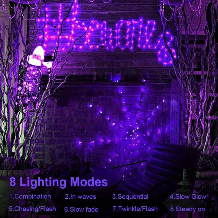 Spider Web Decoration with LED Lights - Halloween Decoration