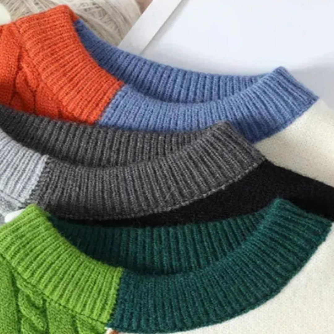 Atlas Tonal Patchwork Sweater