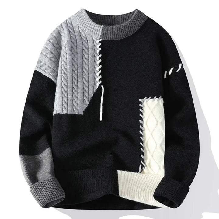 Atlas Tonal Patchwork Sweater
