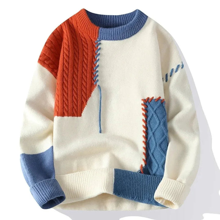 Atlas Tonal Patchwork Sweater