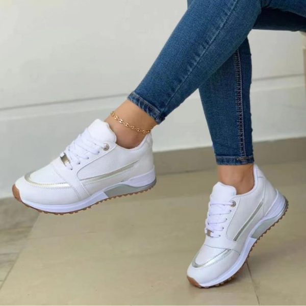 Women’s Slip-On PU Sneakers – Comfortable Casual Everyday Shoes