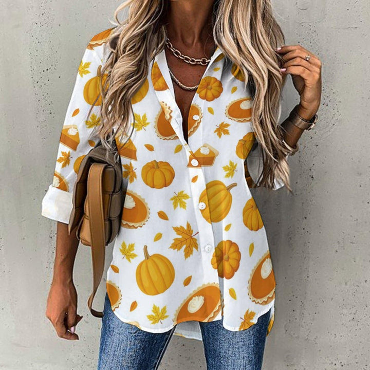 Halwell Pumpkin Print Shirt