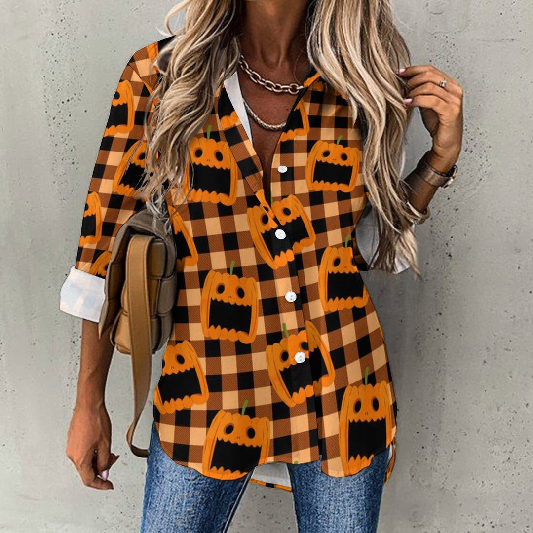 Halwell Pumpkin Print Shirt