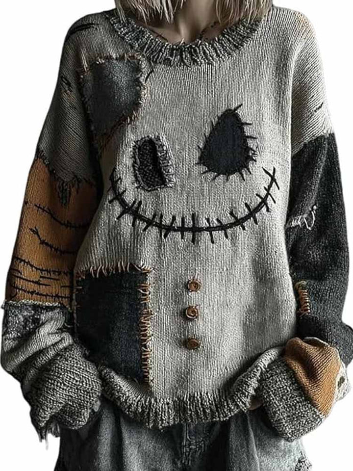 Halloweave Knit Pumpkin Sweater