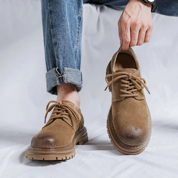 Lugano Suede Round Toe Shoes