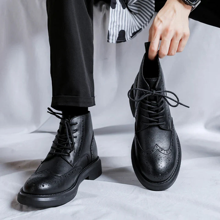 Tuscany Brogue Leather Boots