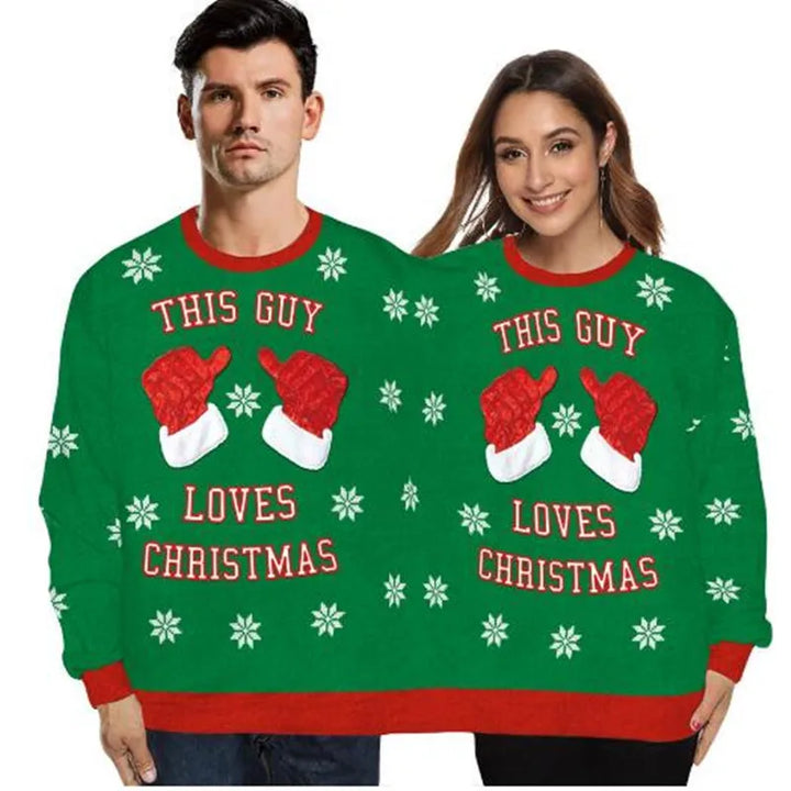 Couples’ Holiday Knit Sweater Set
