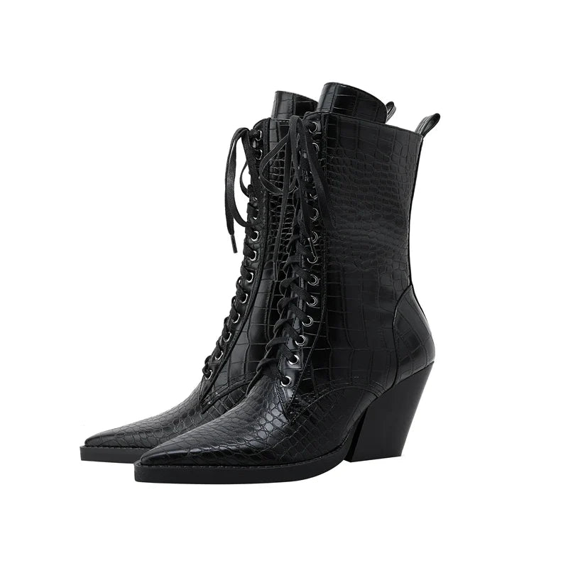 Santorini Fashion Lace-Up Boots