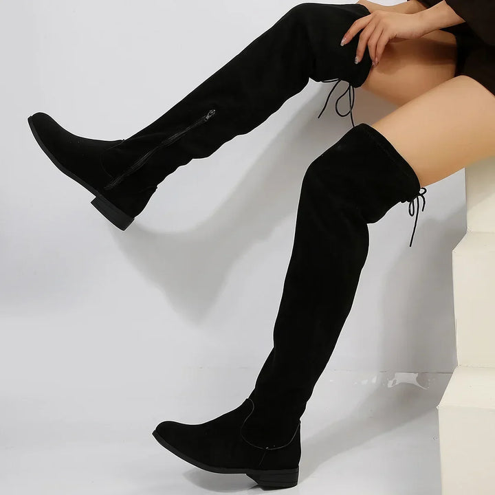 Lecce Stretch Suede Boots