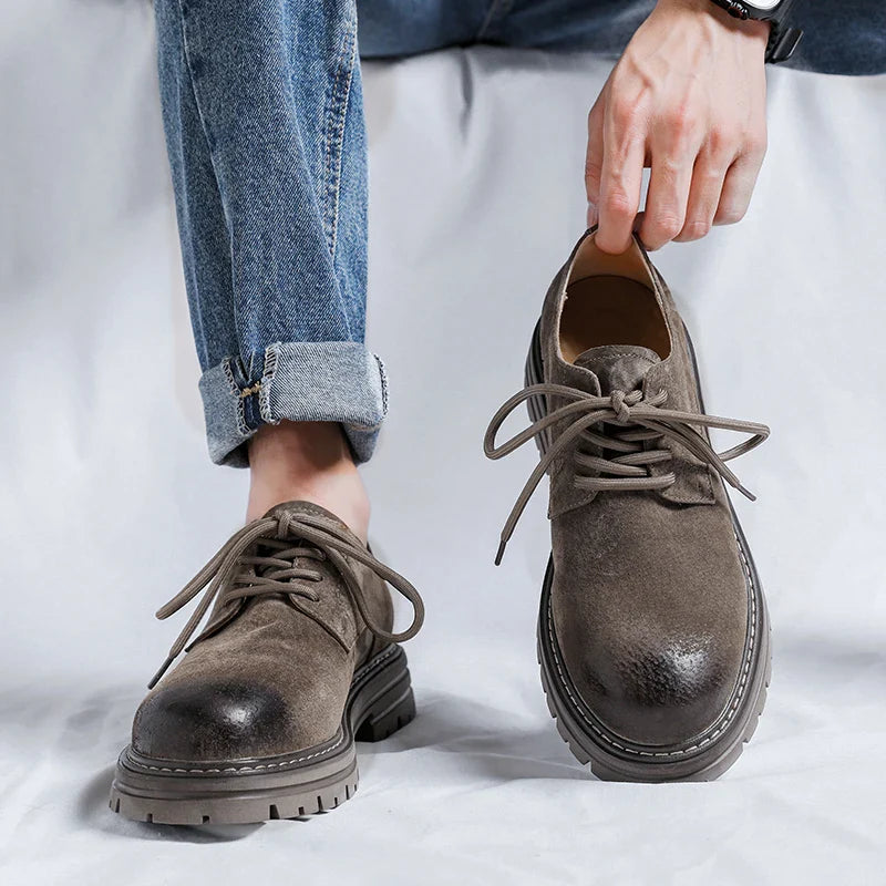 Lugano Suede Round Toe Shoes