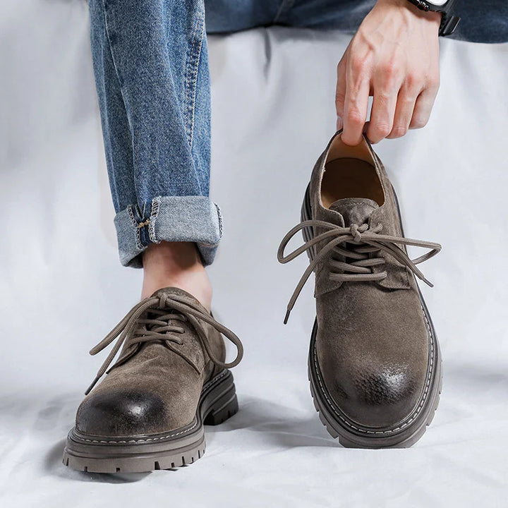 Lugano Suede Round Toe Shoes