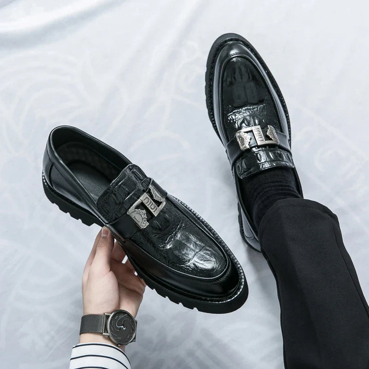 Venezia Croc Texture Loafers