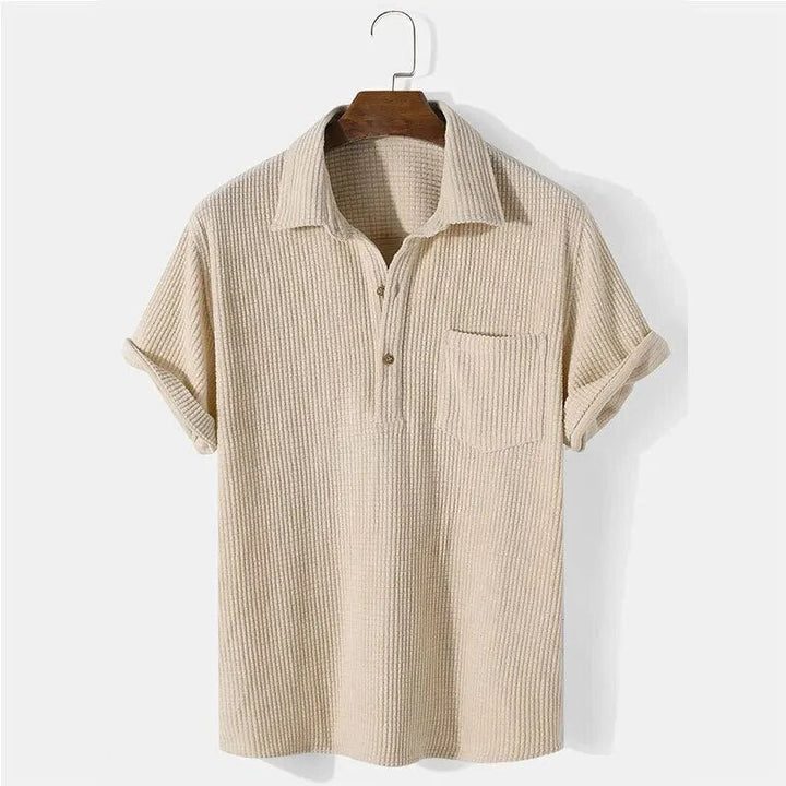 Montclair Waffle-Knit Cotton Polo Shirt