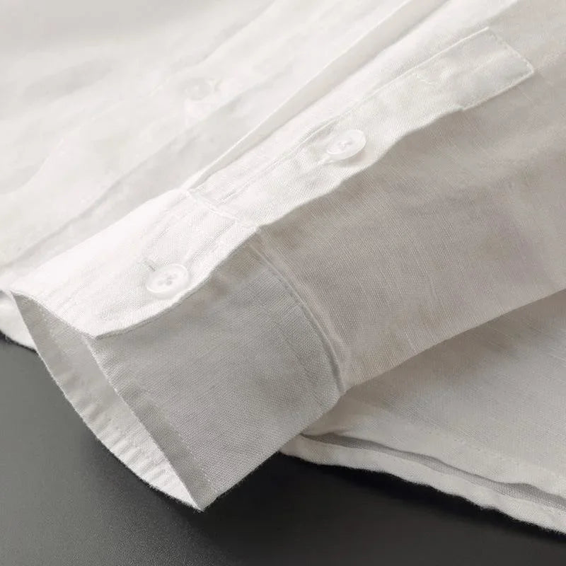 Mykonos Linen Hooded Shirt