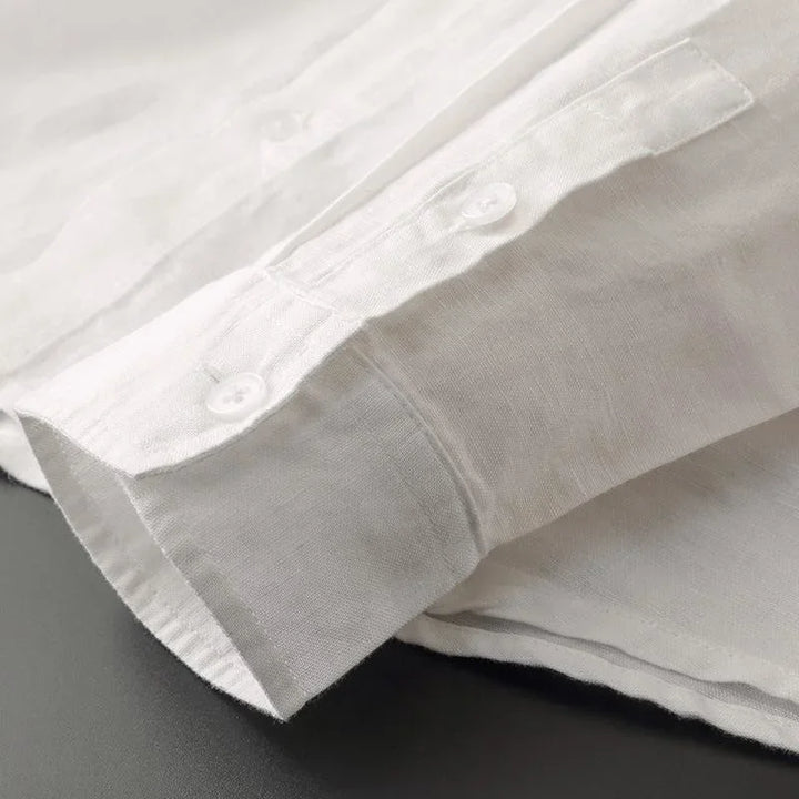 Mykonos Linen Hooded Shirt