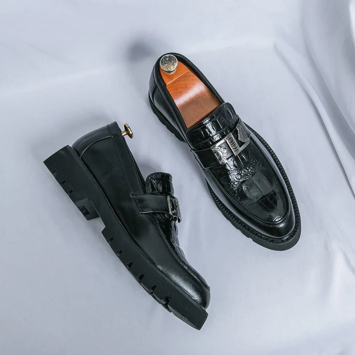 Venezia Croc Texture Loafers