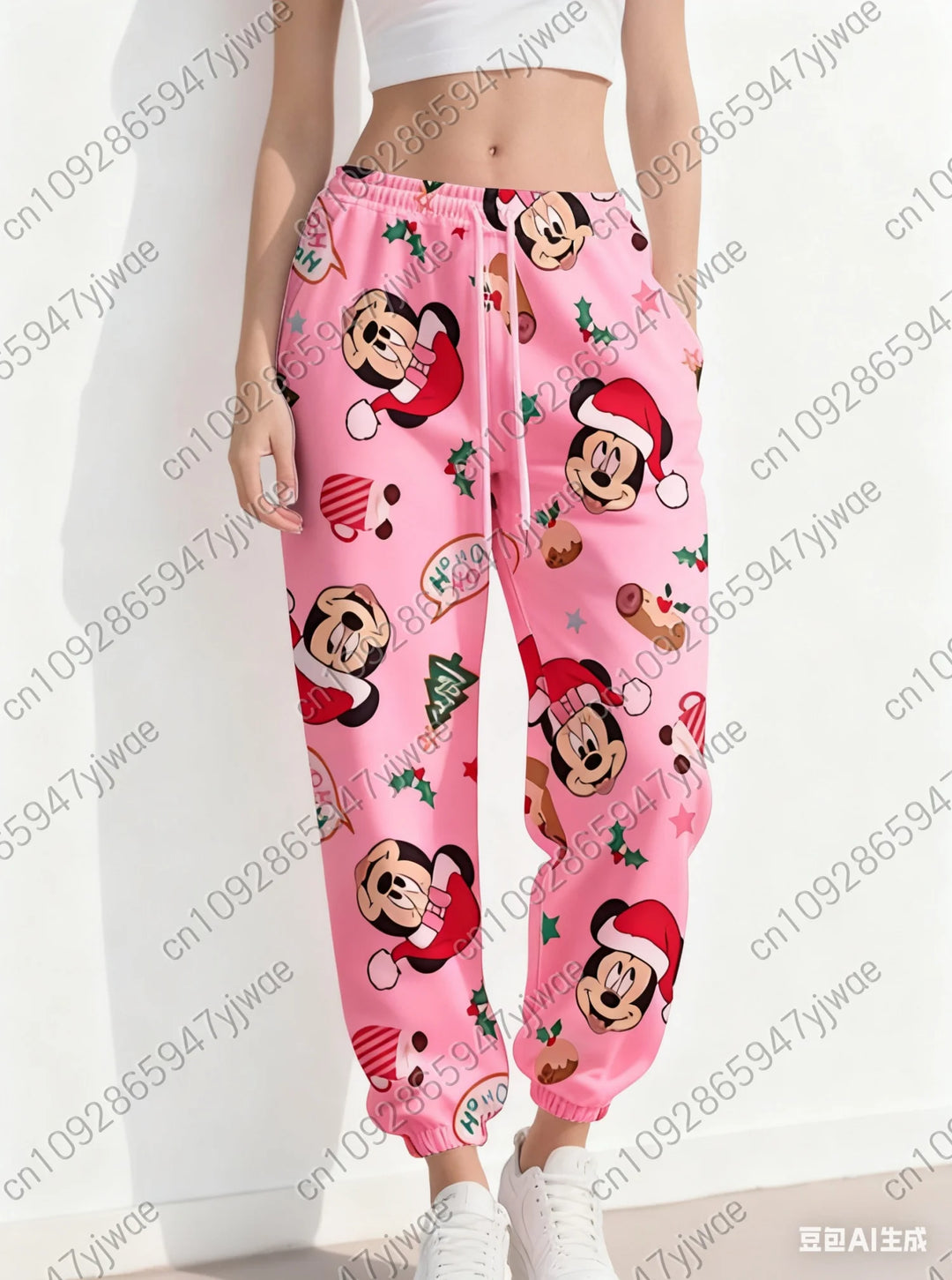 Christmas Mickey Graphic Sweatpants