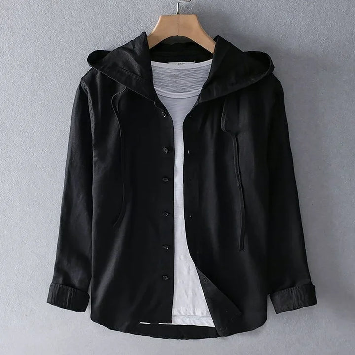 Mykonos Linen Hooded Shirt