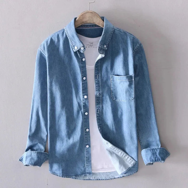 Dresden Cotton Denim Long-Sleeve Shirt