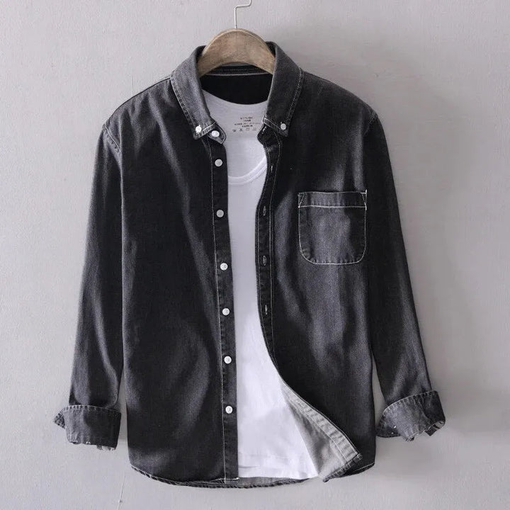 Dresden Cotton Denim Long-Sleeve Shirt