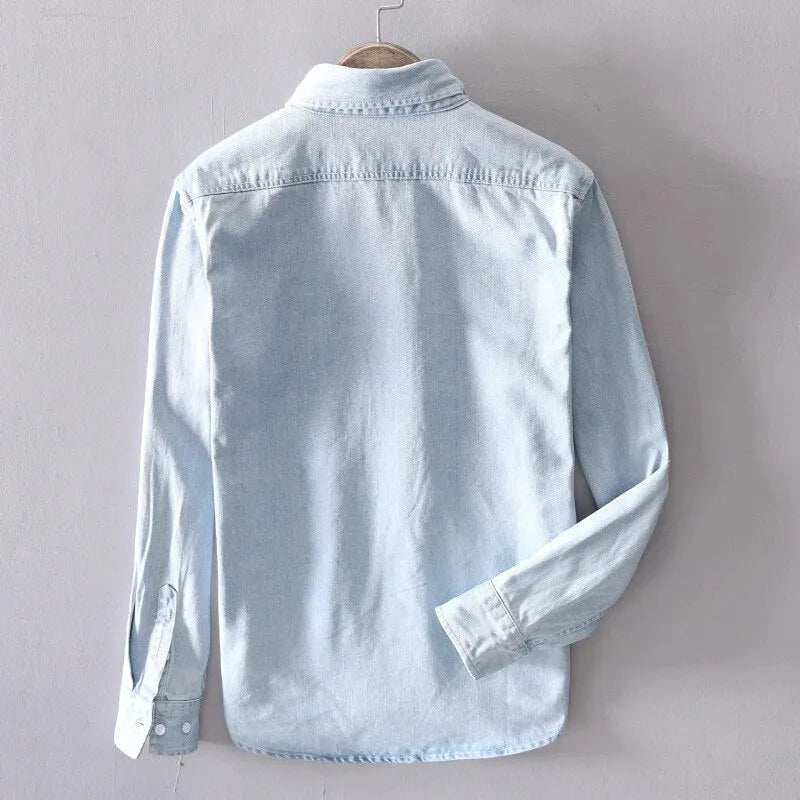 Dresden Cotton Denim Long-Sleeve Shirt