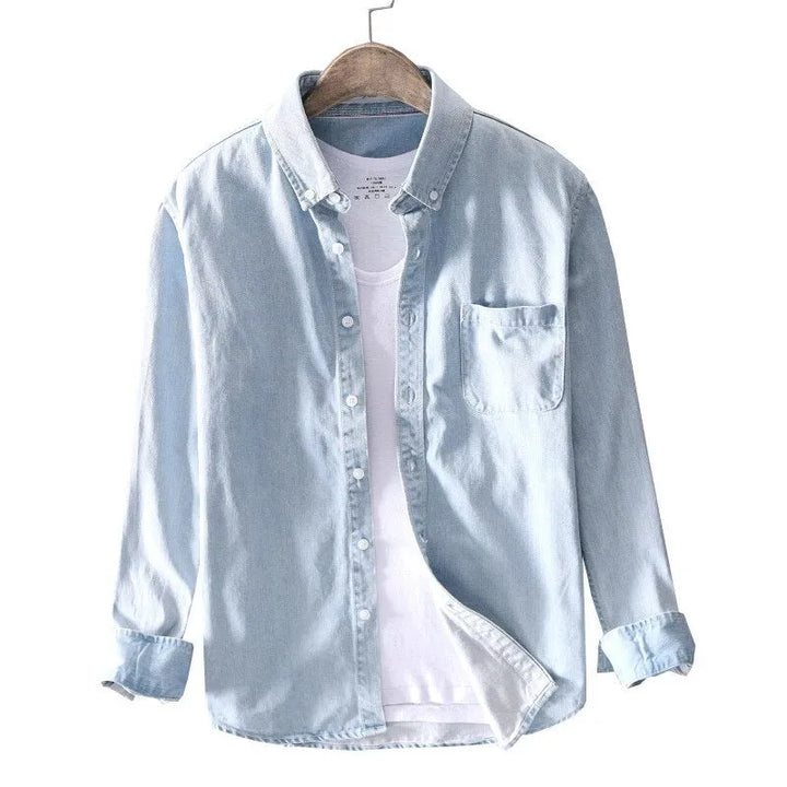 Dresden Cotton Denim Long-Sleeve Shirt