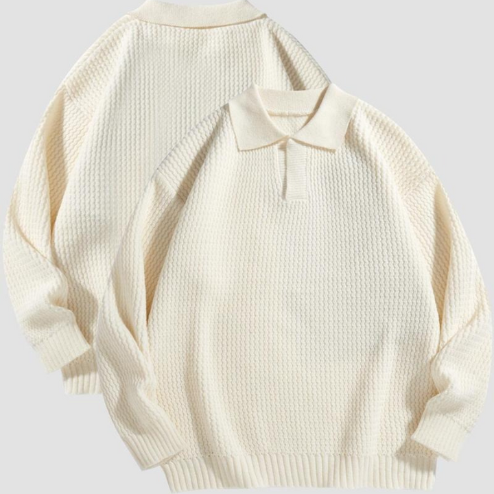 Aurezzio Waffle Knit Collared Shirt