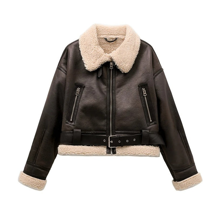 Marseille Leather Fleece Lined Jacket