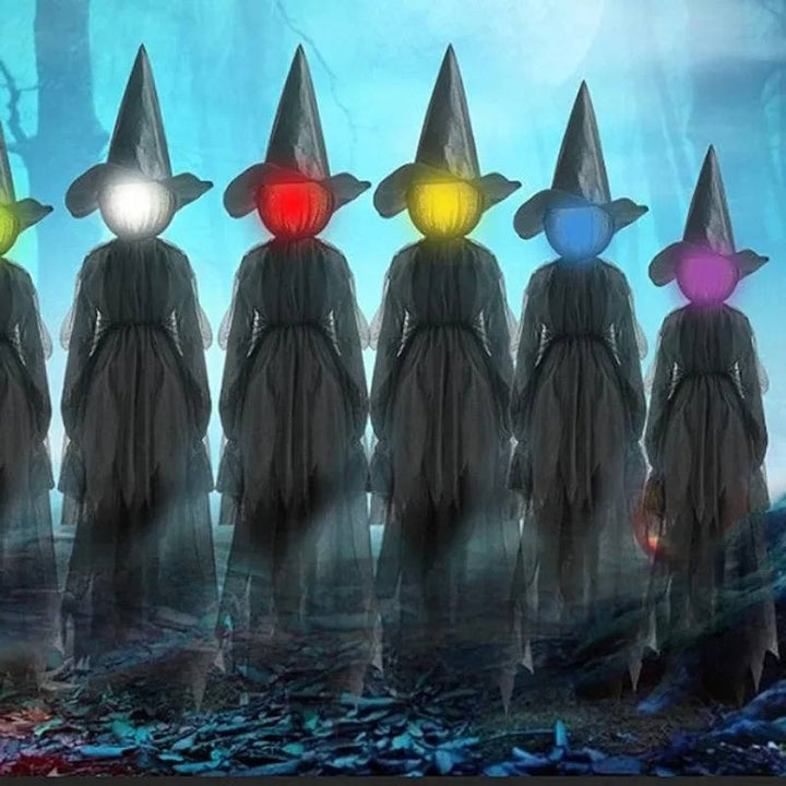 Set of 3 Sound Activated Hanging Witch Decorations
