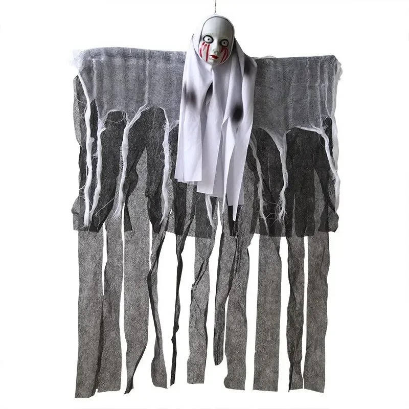 Hanging Ghost Decoration with Skull