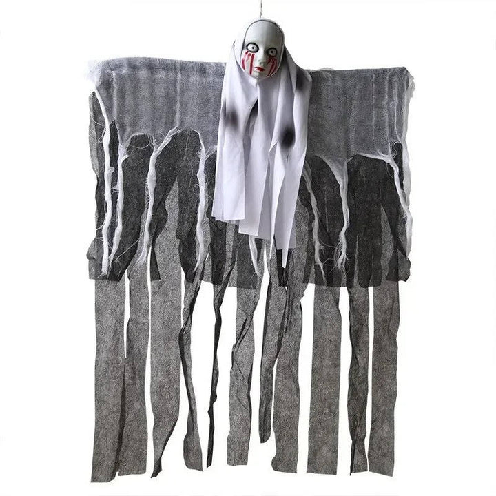 Hanging Ghost Decoration with Skull