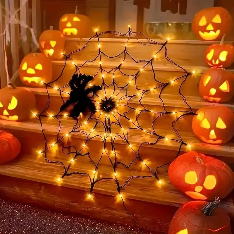 Spider Web String Lights Decoration