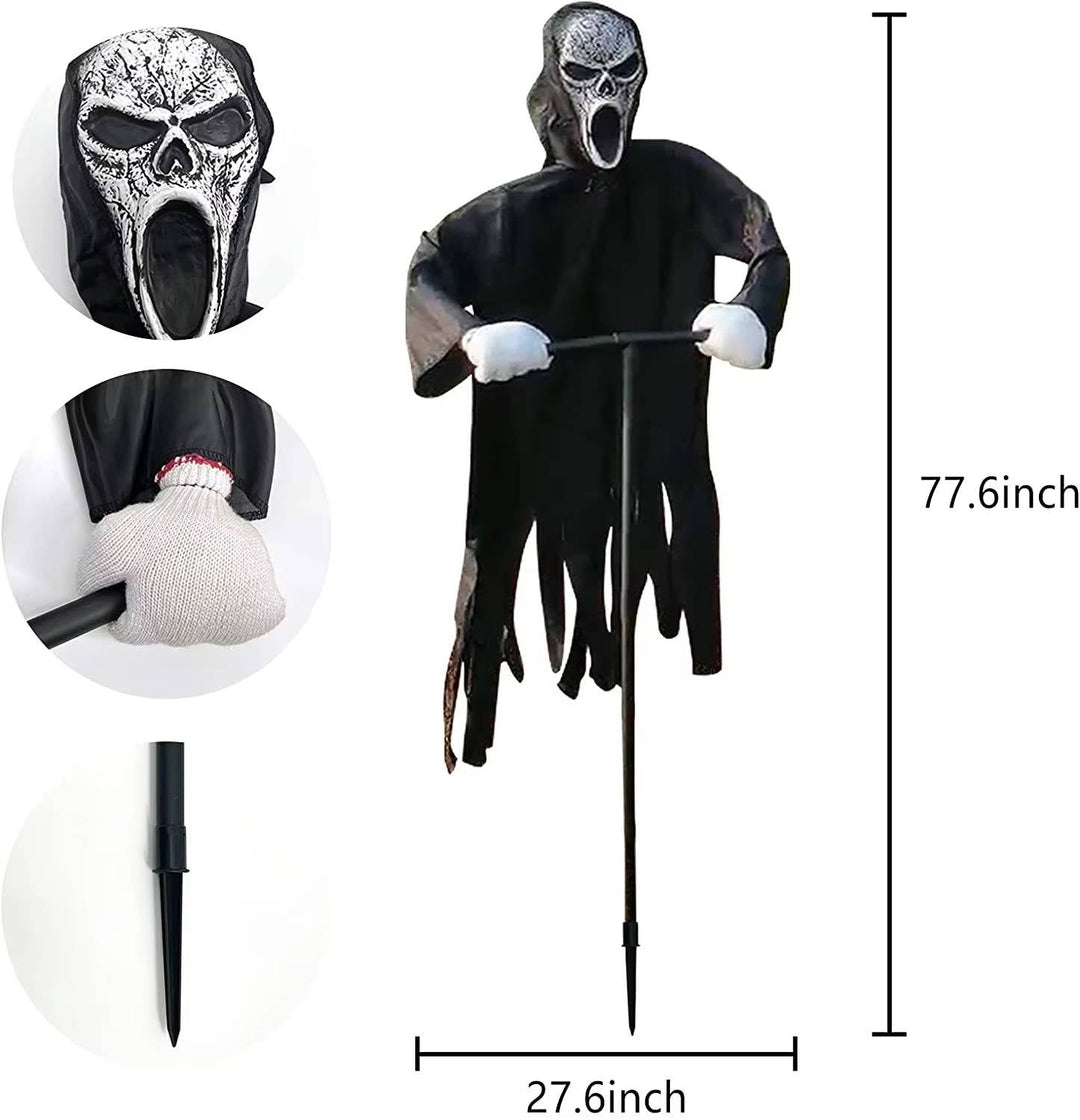 Outdoor Hanging Ghost Decoration with Scary Face