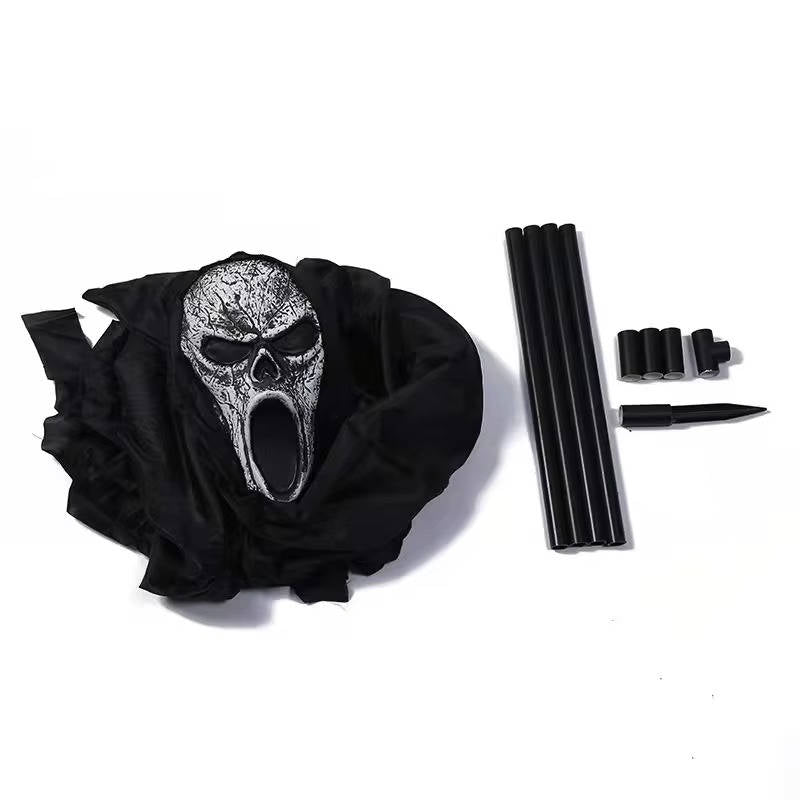 Outdoor Hanging Ghost Decoration with Scary Face