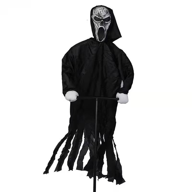 Outdoor Hanging Ghost Decoration with Scary Face