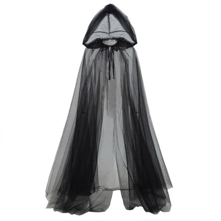 Black Hooded Cloak Costume for Women