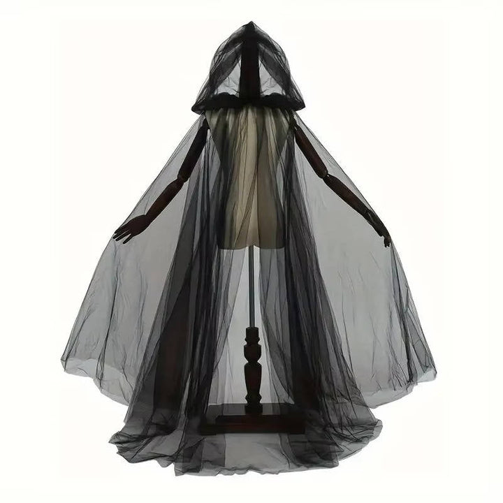 Black Hooded Cloak Costume for Women