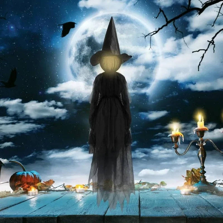 Set of 3 Sound Activated Hanging Witch Decorations