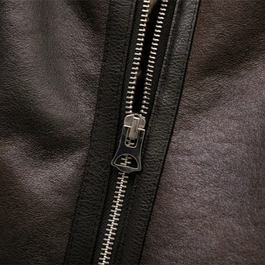 Marseille Leather Fleece Lined Jacket
