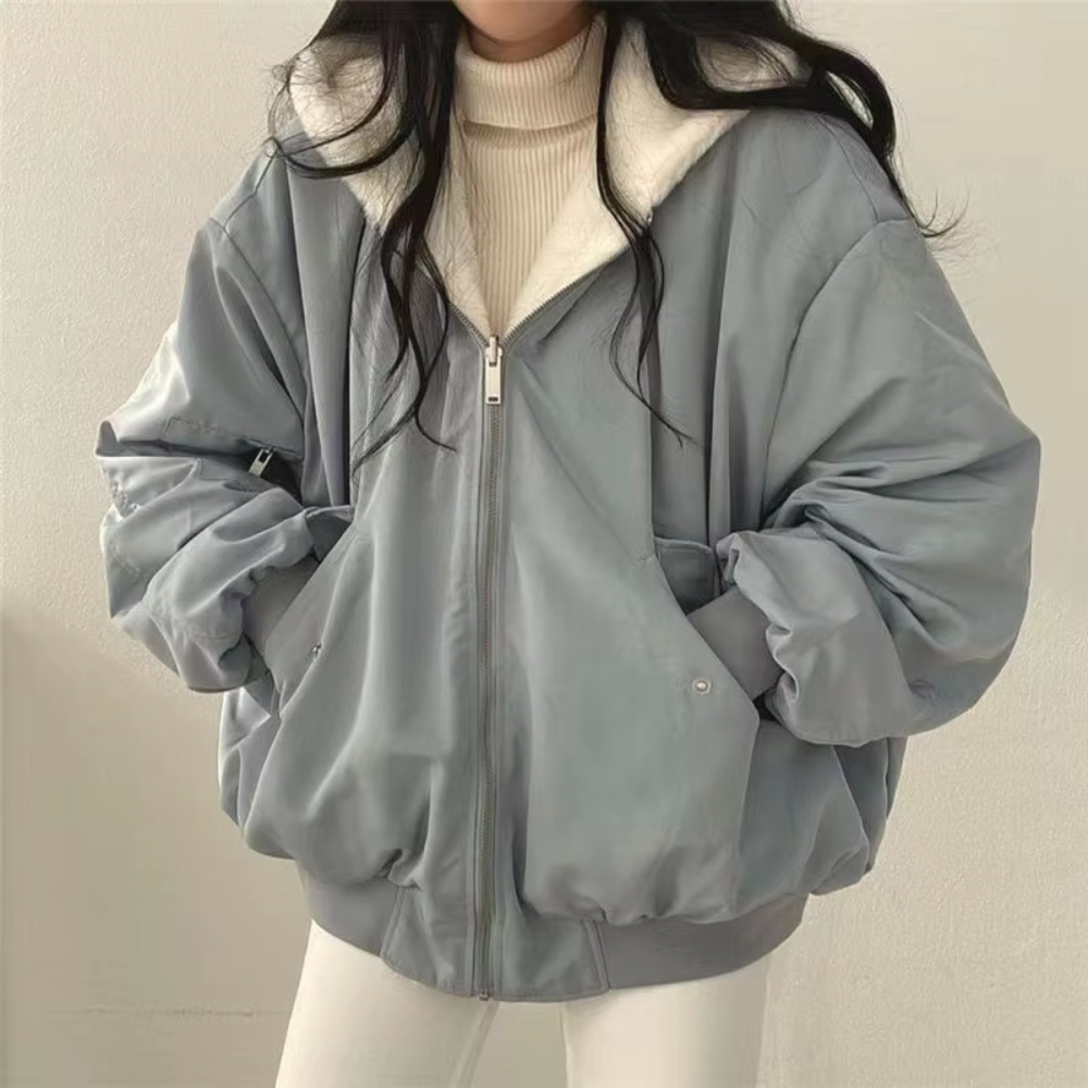 Noelle Reversible Zipper Hoodie