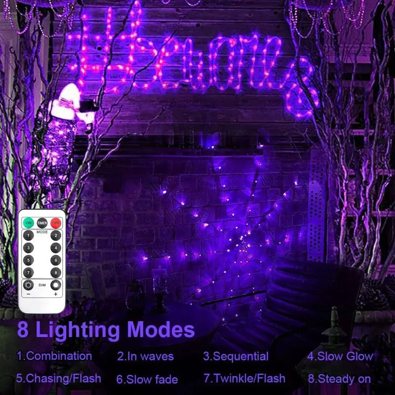 Spider Web String Lights Decoration