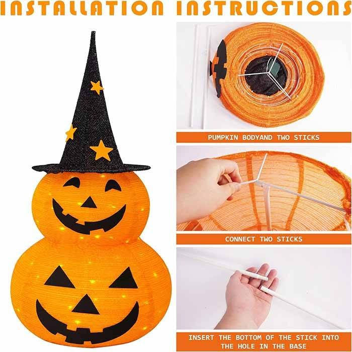 Light Up Pumpkin Outdoor Decoration