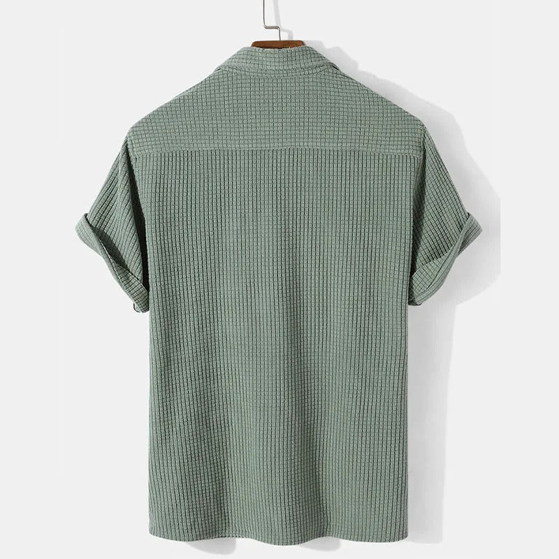 Montclair Waffle-Knit Cotton Polo Shirt