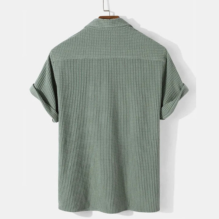 Montclair Waffle-Knit Cotton Polo Shirt