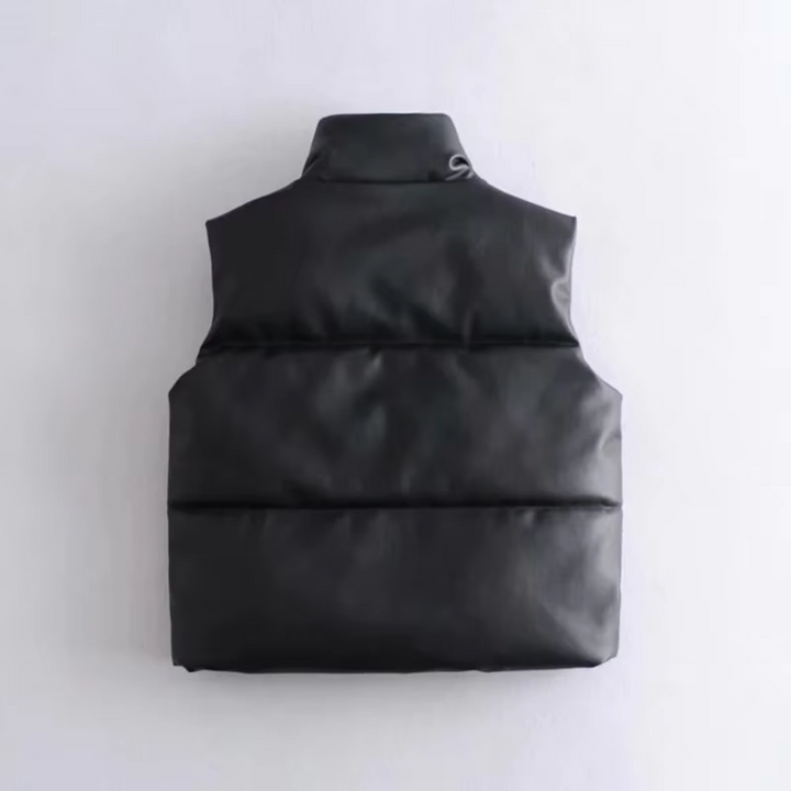 Verona Faux Leather Puffer Vest