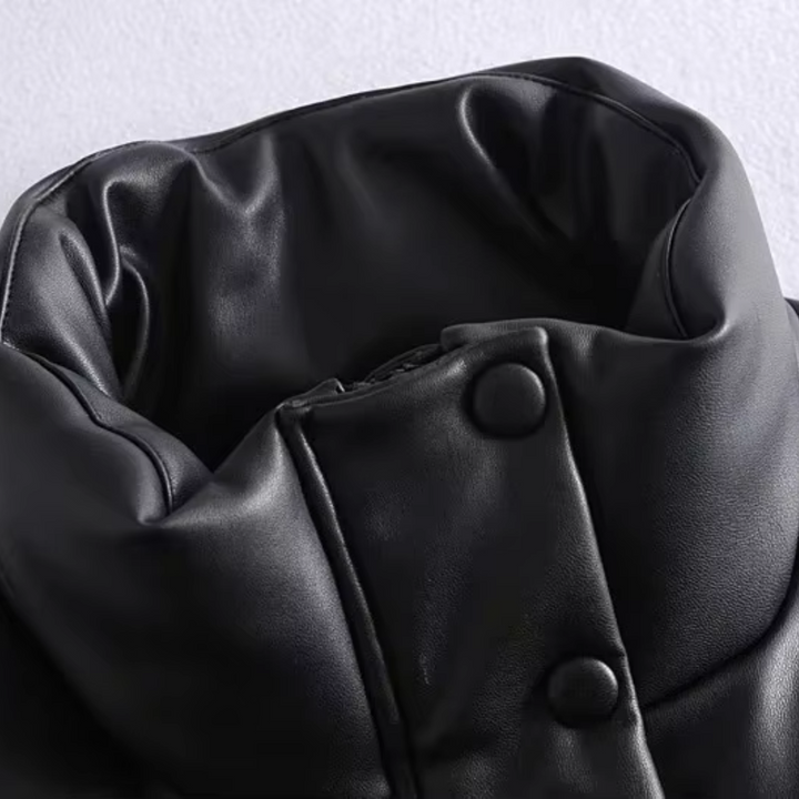 Verona Faux Leather Puffer Vest